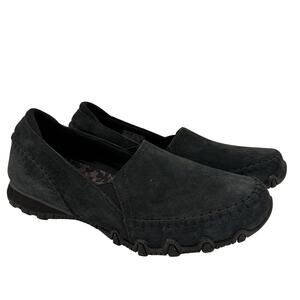 Skechers Women's Relaxed Fit Air Cooled Memory Foam Black Suede Sneakers Size 8